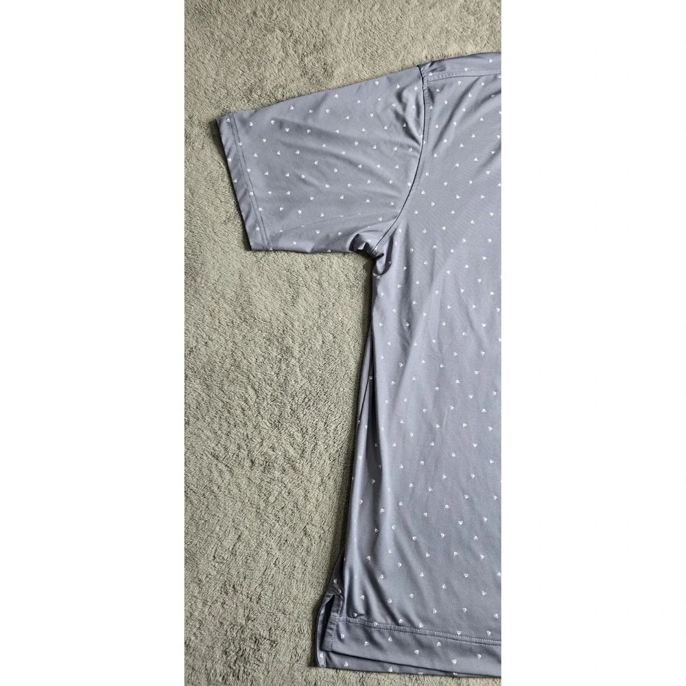 FJ Footjoy Performance Golf Shirt Push Play Gray All Over Print Mens Size L